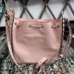 Valentino Blush Pink Studded Crossbody Bag